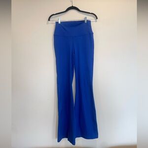 Women's Blue Flared Yoga Pants